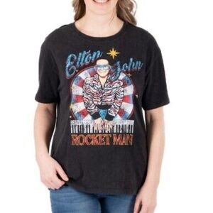 Elton John Official Concert Graphic Band T-Shirt